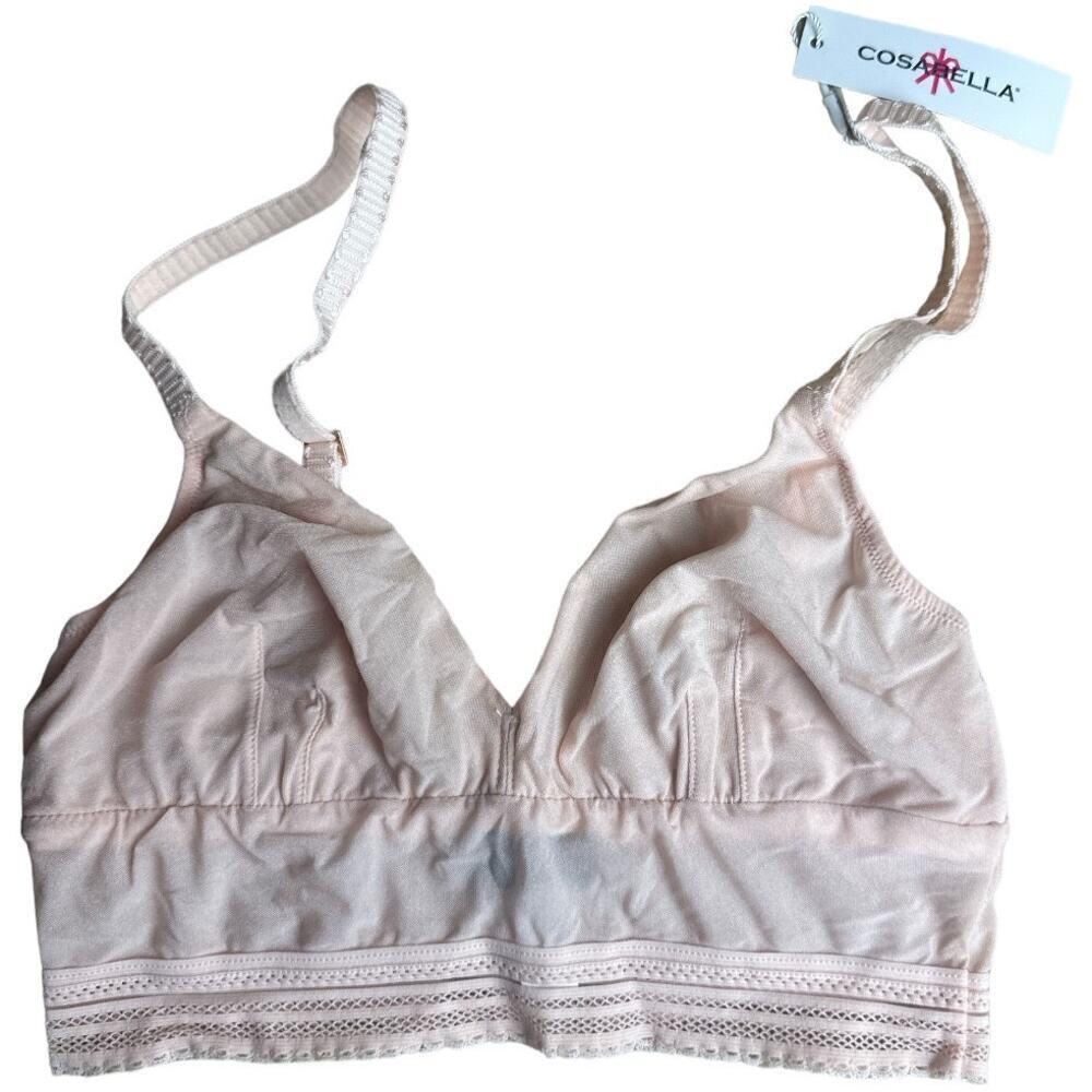 Cosabella Cream Lace In Aire Longline Bra Women's Size S NWT